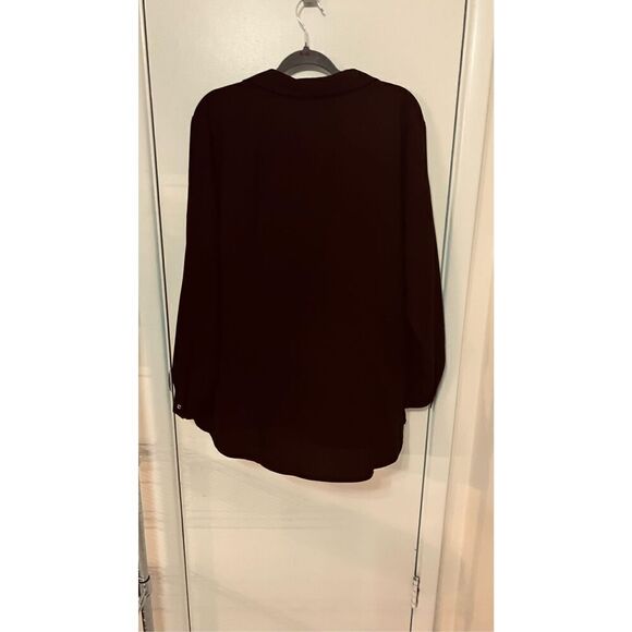 Jones New York Black Half Zip Blouse Womens SZ XL - Picture 6 of 11